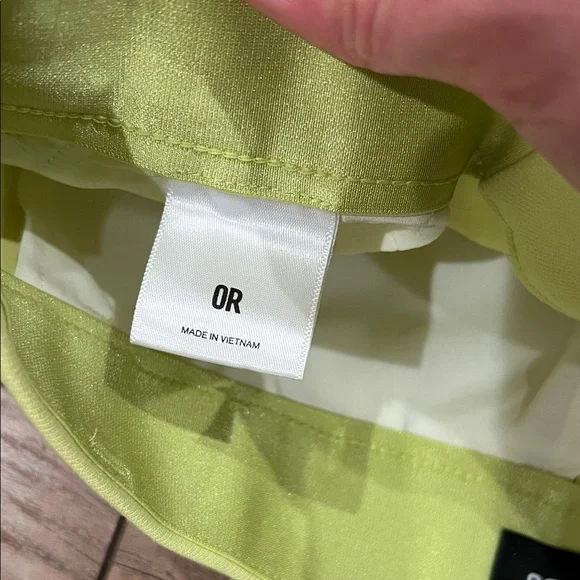 Express Neon Lime Wide-Leg High-Rise Pants - Picture 3 of 10